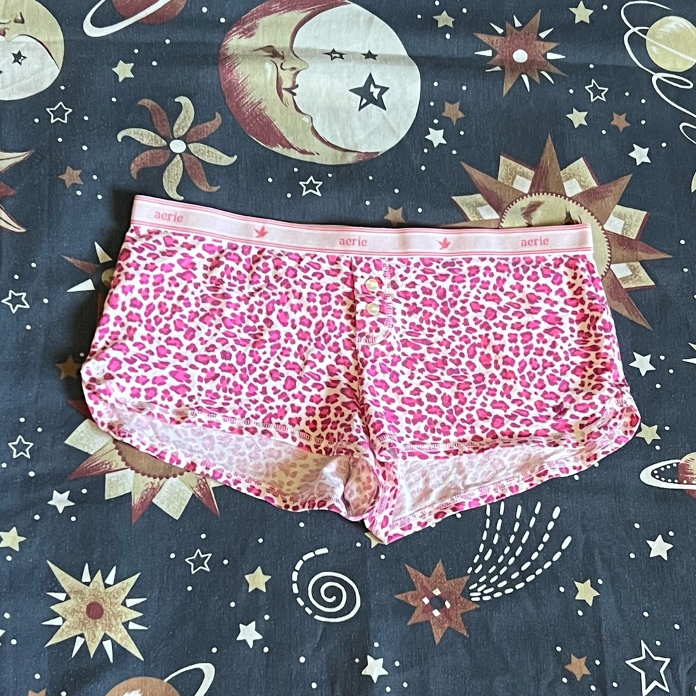 FREE Aerie Cotton Pink Cheetah Boyshort Small